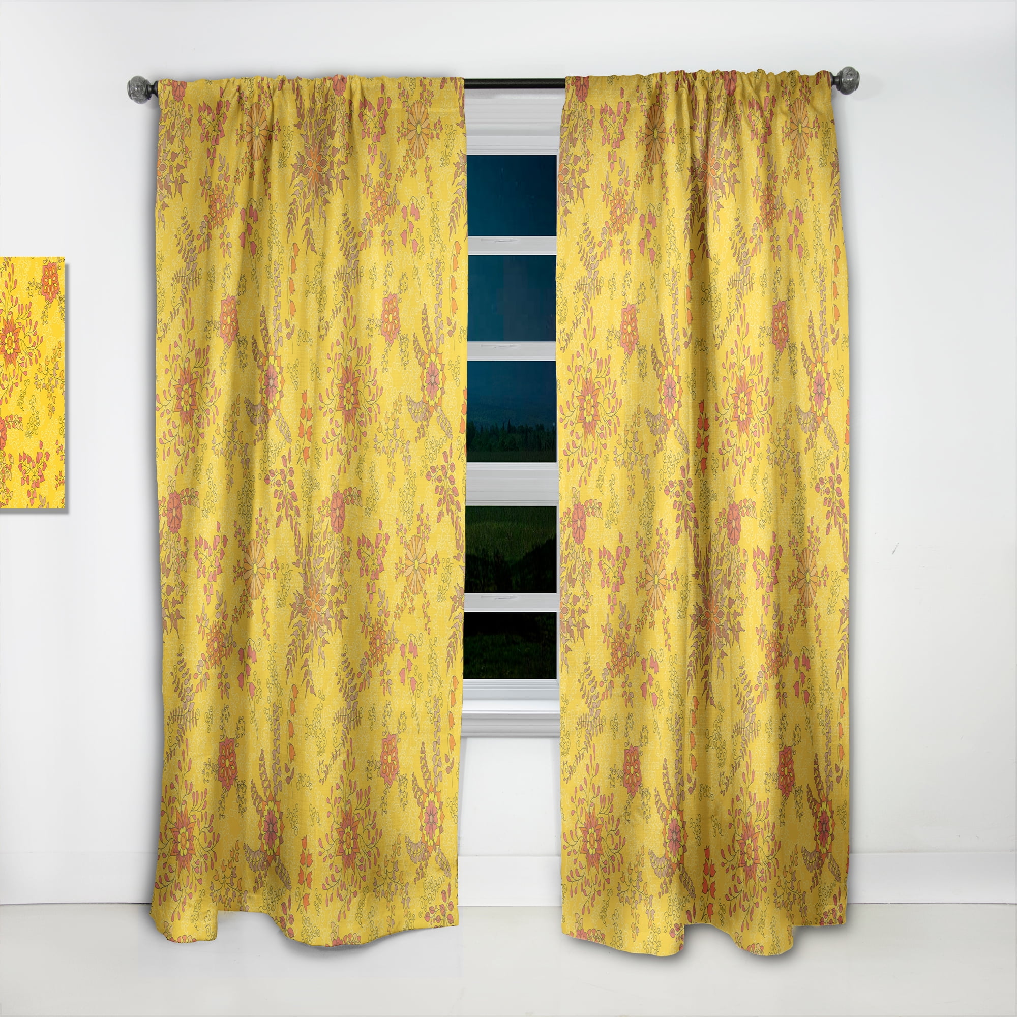Designart 'Vintage Church Door' Bohemian & Eclectic Curtain Panel