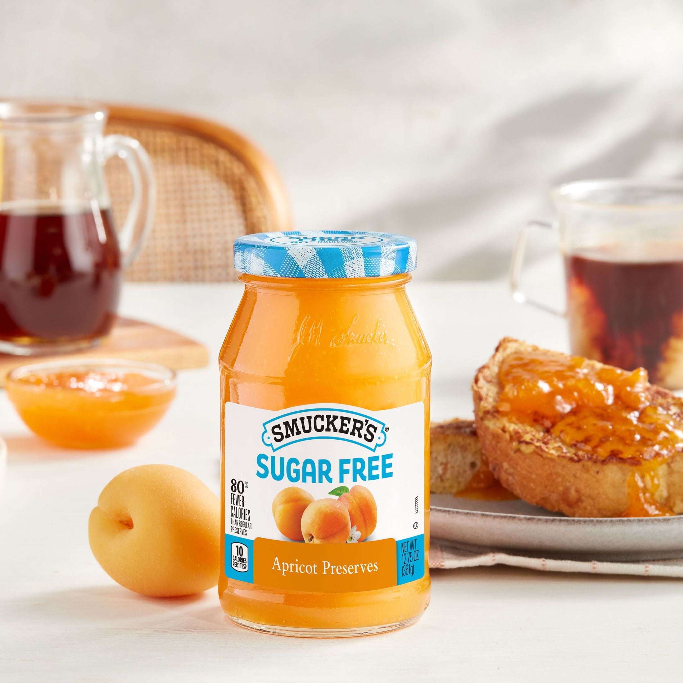 (4 pack) Smucker's Sugar Free Apricot Preserves, 12.75 oz