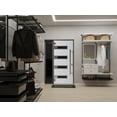 thumbnail image 5 of Front Exterior Prehung Steel Door / Ronex 0131 Black Enamel / Side Exterior Window Sidelite / Stainless Inserts Entry Metal Modern Painted W36+16" x H80" Right hand Inswing, 5 of 6