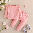 thumbnail image 5 of XBASW Baby Infant Girls Sweatsuit Spring Fall Outfits Cute Print Fly Fly Long Sleeved Sweatshirt Tops + Bow Sweatpants Set 3-24M, 5 of 11