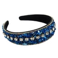 thumbnail image 3 of Fashionable Wide Band Turquoise Rhinestone Hair Headband For Elegant Boho Daily Wear, 3 of 3
