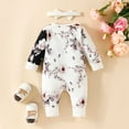 thumbnail image 5 of Curenmufel Baby Girl Newborn Clothes Baby Girl Romper Long Sleeve Romper Jumpsuit Newborn Clothes for Girls 0 3 6 9 12 18 24 Months (White,6-9 Months), 5 of 9