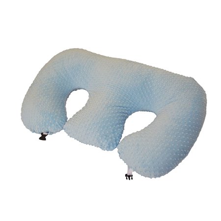 Z Pillow Blue - Twin Pillow for Breastfeeding, Bottlefeeding, Tummy Time, Reflux, Support and Pregnancy! No Foam! The Ultimate Twin Baby Essentials! The Best in Twin Baby Gear!