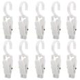 thumbnail image 4 of 10Pcs 360 Degree Rotatable Plastic Curtain Hooks Curtain Clips Coat Hooks, 4 of 10