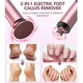 thumbnail image 3 of Electric Callus Remover for Feet(6 Speed), 2 in 1 Electric Foot File Nail Grinder, tisino Rechargeable Electric Foot Callus Remover with Sandpaper Disk and Nail Drill Bits, for Dead Skin-Pink, 3 of 17
