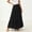 Black, variant on Sentmoon Womens Skirt Elastic Waist Solid Color Holiday Flowy Skirts for Women Long Skirts for Women Beach Casual for Spring, Summer, and Holiday Travel L