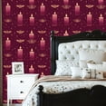 thumbnail image 4 of Gothic Peel and Stick Wallpaper Mystic Burgundy Starry Night Candle Artwork Wall Mural 23.6in x 9.8ft Self Adhesive Removable Wall Paper Renter Friendly Wallpaper for Kids Bedroom, 4 of 8