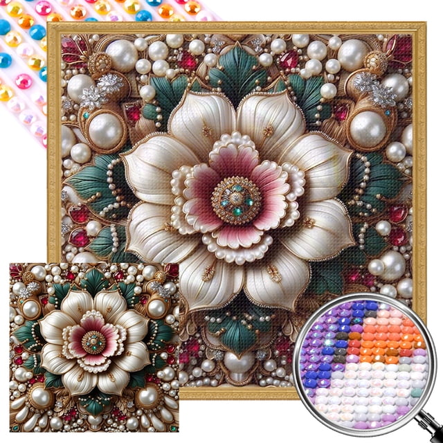 5D DIY Taladro Parcial AB Diamante Pintura Perla Pared Art45x45cm