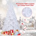thumbnail image 3 of Árbol de Navidad COSTWAY PVC Artificial Blanco 7 pies con Soporte, 3 of 7