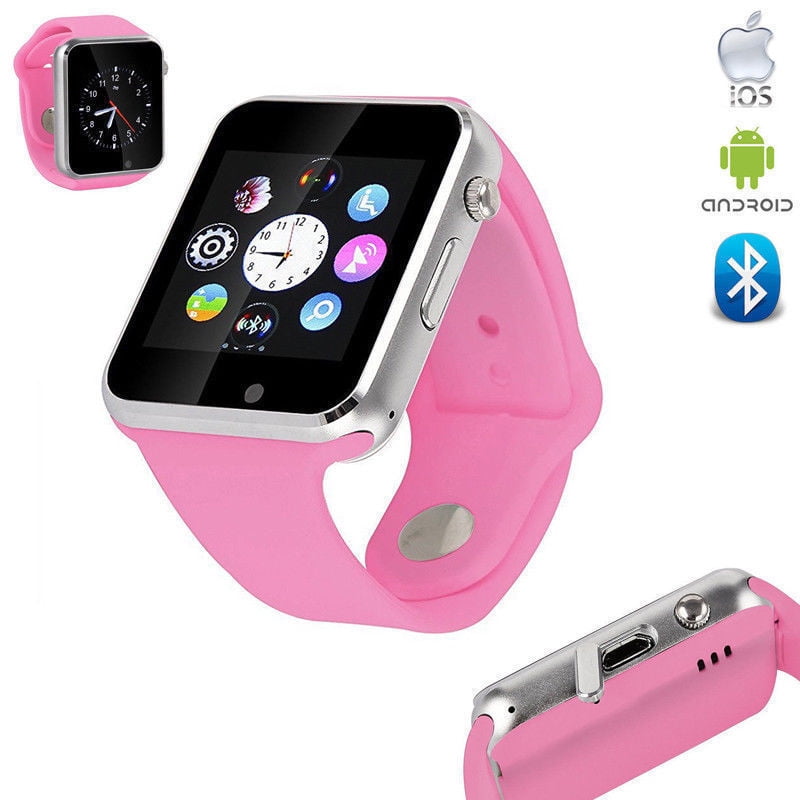 Smart Watch Pink Wireless Bluetooth Watches A1 Wrist Watches Phone Mate ...