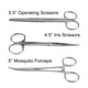 thumbnail image 5 of Juego de instrumentos quirúrgicos para cirugía menor, 22 Uds., tijeras de disección de acero inoxidable, pinzas, 5 of 5