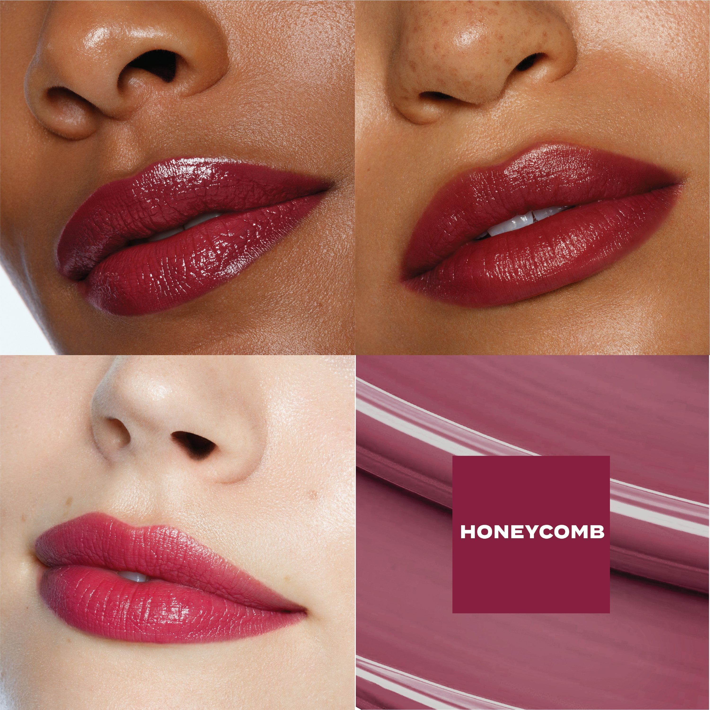 Hard Candy Lip Shine Lipstick Honeycomb, Berry Lip Color, Hydrating Lip Liner, Built-in Sharpener