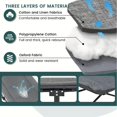 thumbnail image 3 of Folding Camping Cot with Cushion, Large Pocket Portable Camp Bed Cots with Carry Bag, Max Load 550 LBS, for Camping, BBQ, Hiking, Backpacking, Beach, Home, Office, Grey, 3 of 9