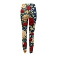 thumbnail image 6 of Womens 250th Anniversary Pajama Patriotic USA Flag Print Wide Leg Yoga Pants Elastic High Waist Casual Breathable Leggings, #01 Multicolor, M, 6 of 6