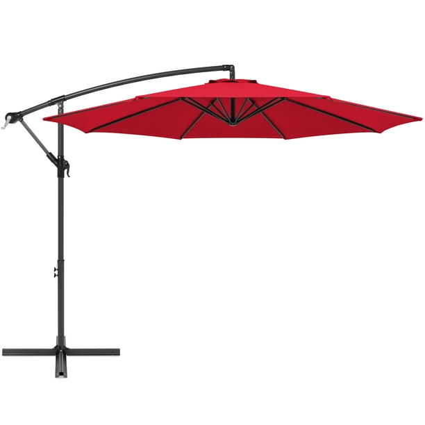 Best Choice Products 10ft Offset Hanging Outdoor Market Patio Umbrella