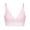 Pink, variant on Xysaqa Women's Deep V Neck Lace Bra, Solid Comfy Wireless Lace Longline Bralette S-3XL