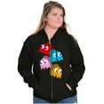 thumbnail image 4 of PACMAN Arcade Game Pixelated Ghosts Zip Up Hoodie Men's Women's Brisco Brands S, 4 of 5