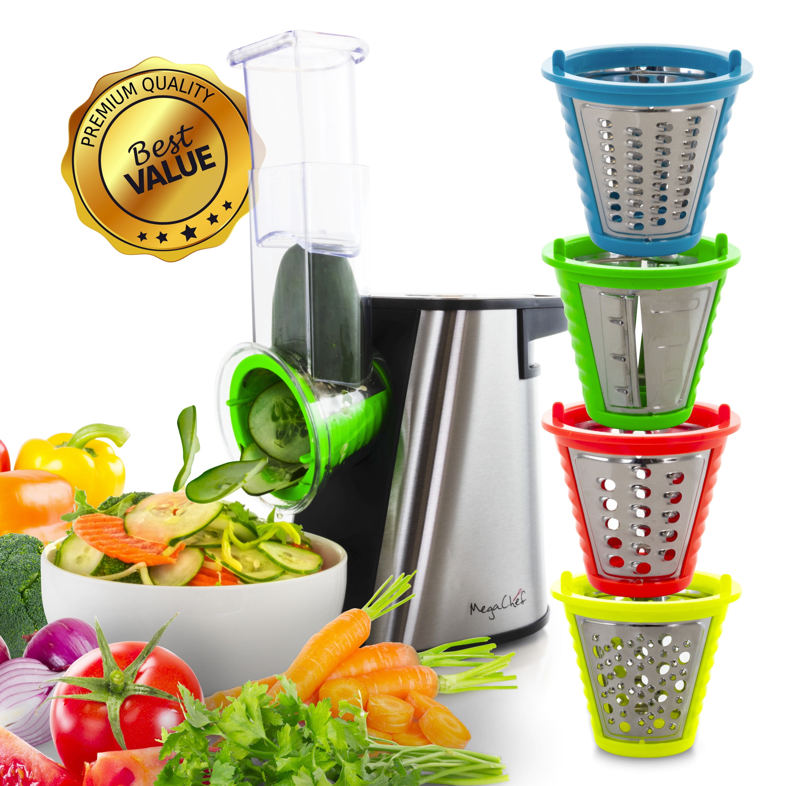 Megachef 4 in 1 Stainless Steel Electric Salad Maker