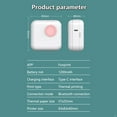 thumbnail image 3 of Mini Thermal Printer, Portable Wireless Label Printer 1200mAh Pocket Inkless Printe, 3 of 8
