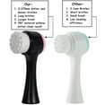 thumbnail image 4 of Face brush 2 in 1, Facial Cleansing Exfoliating Scrubber Brush, Silicone Double Side Face Wash Scrub Brush with Super Soft Bristles for Deep Pore Cleansing, Massaging, Skincare Makeup Removal, 4 of 7
