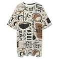 thumbnail image 3 of Coffee Themed Sleepshirts For Sleeping Travels Loose Sleepdress Pajama Dress Soft Nightdress Sleepwear, 3 of 7