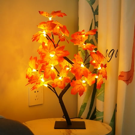 

Toyella Fiber Optic Flower Room Decoration Gift Night Light 24lights maple tree lights USB