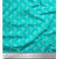 thumbnail image 1 of Soimoi Green Japan Crepe Satin Fabric Dots & Palm Tree Decor Fabric Printed Yard 44 Inch Wide, 1 of 3