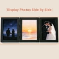 thumbnail image 3 of 5x7 Three Picture Frame Trifold Hinged Photo Frame with 3 Openings, Desk Top Family Picture Collage, with Resistant Glass (Black, 1-Pack), 3 of 7
