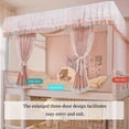 thumbnail image 3 of Bunk Bed Canopy Curtain, Dormitory Mosquito Net with Zipper and Metal Frame, Privacy Bed Spread Blackout Curtains for Junior Loft Bed College Students Dorm, 3 of 8