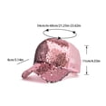 thumbnail image 4 of Qarigey Gorras de béisbol ajustables para mujer respirables de la protección solar de la gorra de béisbol de la cola de caballo del Sombreros rosa, 4 of 6