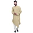 thumbnail image 2 of Atasi Kurta-Chemise pour Homme en Coton Flex, Uni, Col Rond, Tenue Festive de Designer, 2 of 7