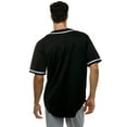 thumbnail image 2 of JC DISTRO Men's Baseball Short Sleeve Plain Button Down Team Jersey Black Large, 2 of 5