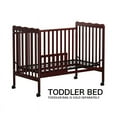 thumbnail image 5 of Euroco 3-in-1 Convertible Crib, Baby Crib with Drawers, Wood and Metal, Natural, 5 of 8