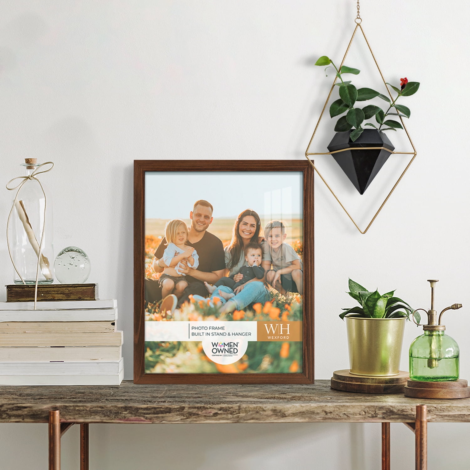 Woodgrain 11 in. x 14 in. Chestnut Picture Frame (Set of 2)