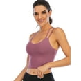 thumbnail image 6 of LELINTA Sports Bras for Women Padded Longline Yoga Cami Crop Tank Tops with Built-in Bra, 6 of 7