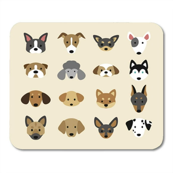 JSDART Face of Breeds Dog Greyhound Pet Boston Terrier Bull Mousepad Mouse Pad Mouse Mat 9x10 inch