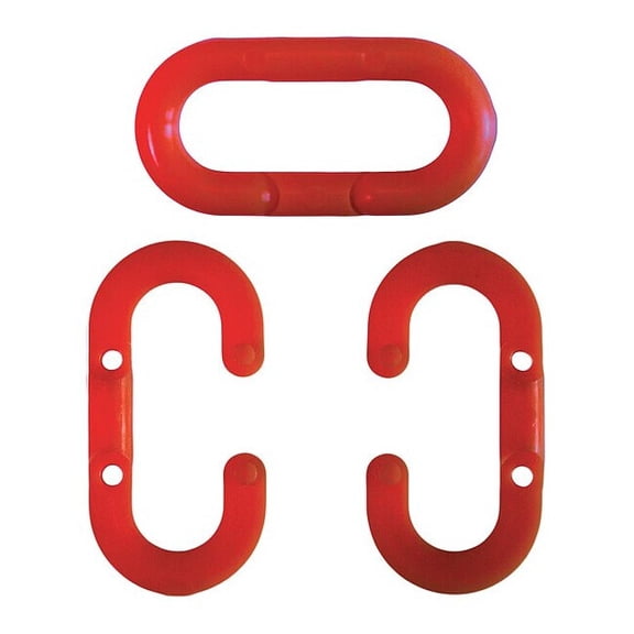 Chain Link,Red,1-1/2" Size,Plastic,PK10 30705-10
