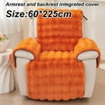 thumbnail image 4 of Plush Recliner Slipcover Home Faux Fur Fluffy Recliner Chair Slipcover Non Slip Back Fuzzy Fluffy Reclining Couch Cover Soft Comfort Sofa Slipcover Washable Furniture Protector - Style 2, 4 of 5