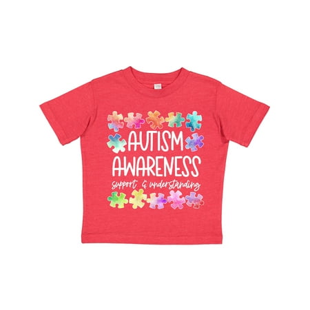 

Inktastic Autism Awareness Support and Understanding Puzzle Pieces Gift Toddler Boy or Toddler Girl T-Shirt