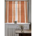thumbnail image 4 of Vintage Burnt Orange Striped Tier Curtains 45 Inch Length,Sheer Curtains for Bedroom Living Room Farmhouse Modern Stripes Boho Short Kitchen Curtains Drapes for Small Half Window 27.5"x45" 2 Panels, 4 of 7