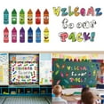thumbnail image 1 of Fall Decor Clearanceï¼ 46Pcs Back To School Bulletin Board Decorations Welcome To Our Pack Crayon Cutouts With Border Trims For Class Bulletin Board School Wall Decor First Day Of School Classr, 1 of 5