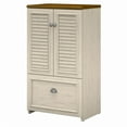 thumbnail image 1 of Bush Furniture Fairview 2 Door Storage Cabinet with File Drawer in Antique White and Tea Maple, 1 of 4