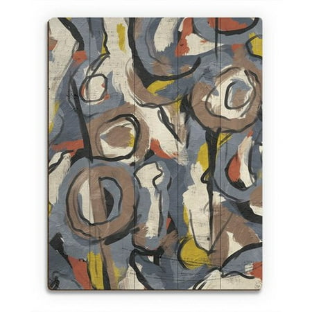 Scribble Scrabble Paper - Click Wall Art 'Scribble Scrabble' Painting Print on Wood