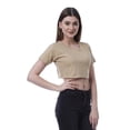 thumbnail image 4 of Moomaya T-shirt Court à Col Rond pour Femmes, Manches Courtes, Été, Coupe Ample, 4 of 7
