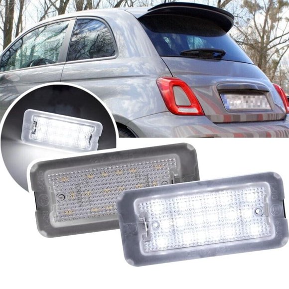 Yassdwbn 51800482 LED License Number Plate Light Lamp For Fiat Abarth White New