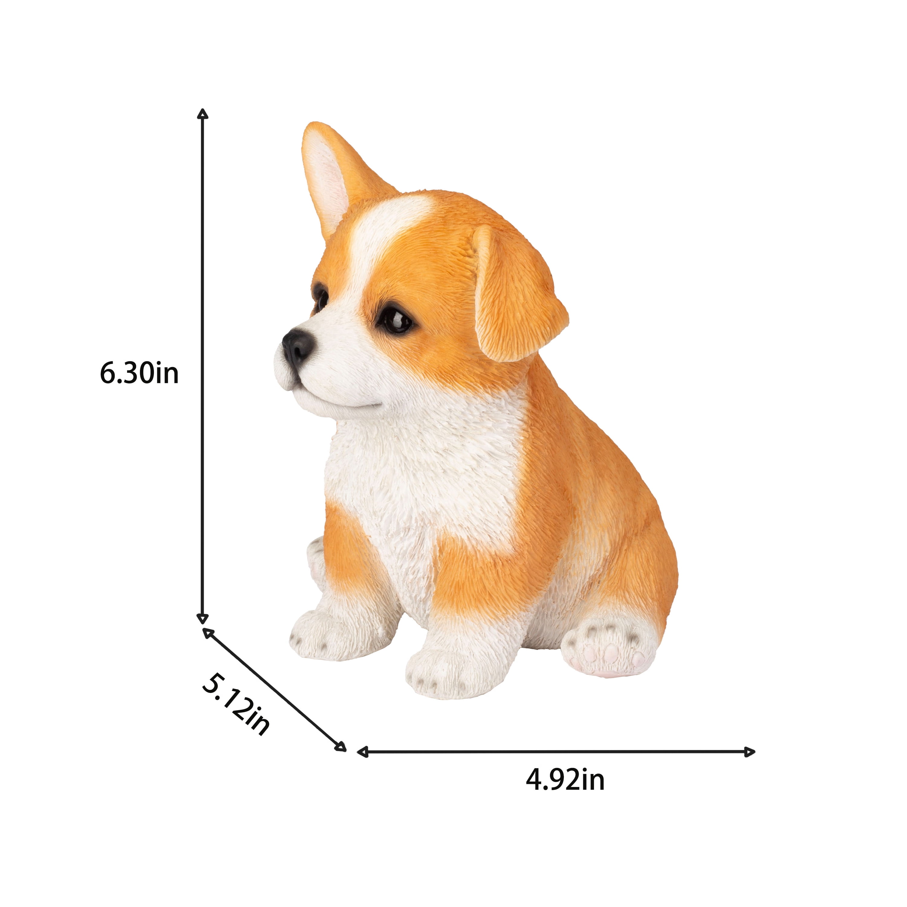 SOREAL Yellow Corgi Decorative Puppy Figurine for Home & Garden Décor, Handpainted Polyresin Dog Statue, Realistic Design | Gift for Dog Lovers | Weather-Resistant Indoor/Outdoor Decor