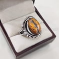 thumbnail image 3 of Natural Bumblebee Jasper Ring, Bumblebee Jasper Ring, Birthstone, Bohemian Band, 925 Sterling Silver, Womens Ring, Christmas, Thanksgiving, Handmade, Statement Jewelry, Natural Gemstone Ring, 3 of 8