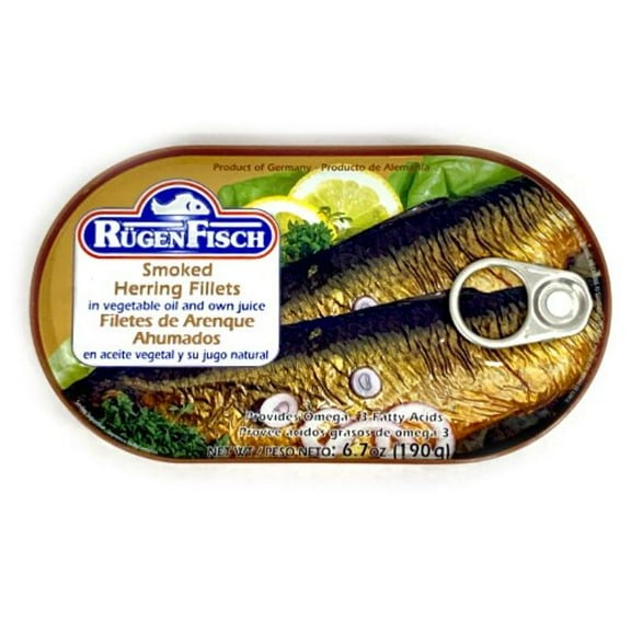 Rugen Fisch Smoked Herring Fillets in Canola Oil & Own Juice Retro Tin - 190 g / 6.69 oz.