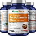 thumbnail image 5 of NusaPure Benfotiamine 300mg Capsules - 220 Veggie Caps, Non-GMO, Vegan, Dietary Supplement for Adult Health & Wellness, 5 of 7