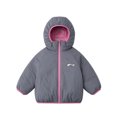 thumbnail image 2 of Xdegoge Kids Boys Hooded Puffer Jacket Lightweight Zip Up Winter Warm Coat Soft Warm Cold Weather Padded Outerwear Gray Size 14-15, 2 of 9